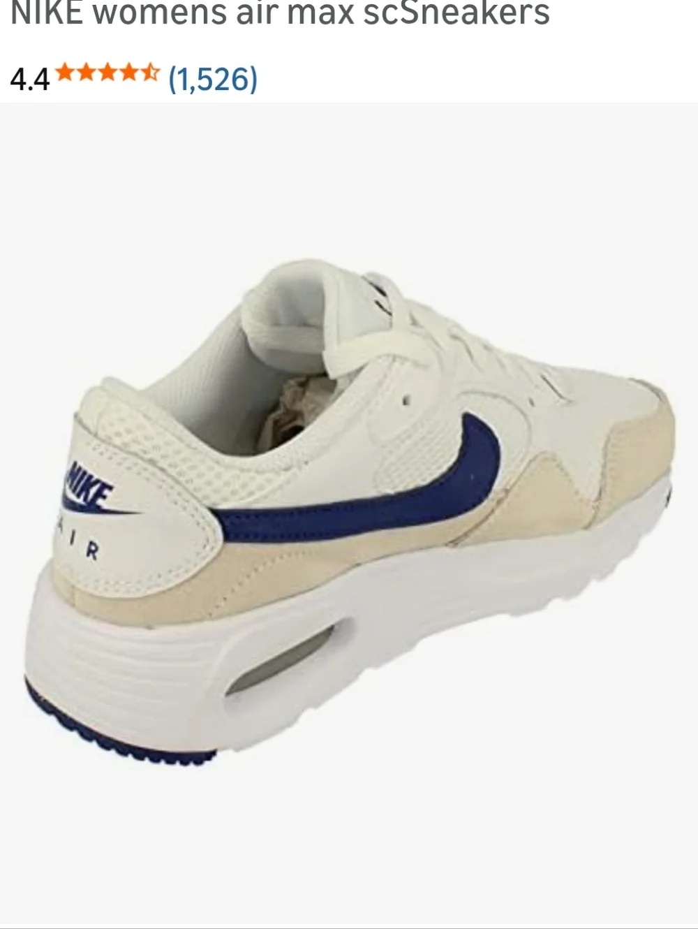 Nike Women’s Cream / Navy Air Max Sneaker